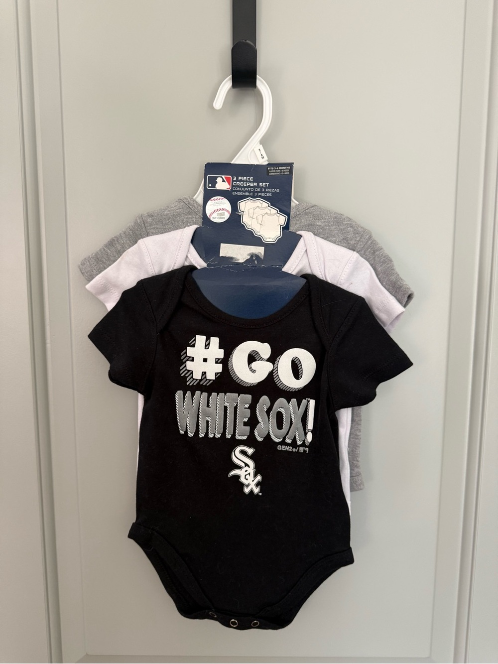 NWT MLB Chicago White Sox 3-6M Baby Onsie/One-Piece Bodysuit  (3-Pack)